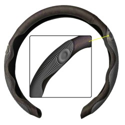 Калъф за волан 37-39 см. сиво и черно